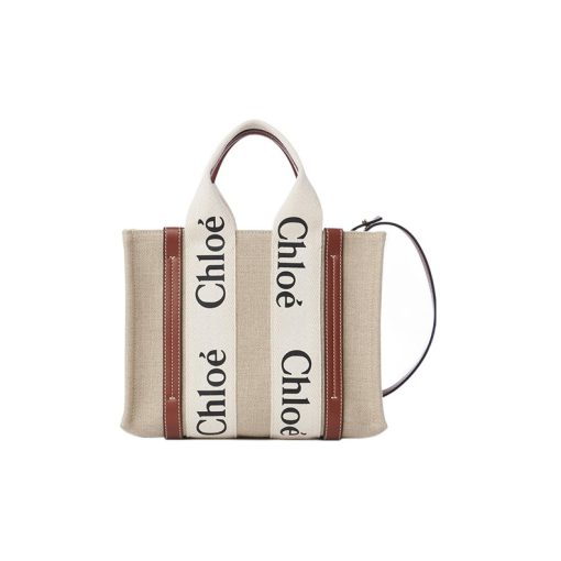 끌로에 우디 스몰 토트백 화이트 브라운 CHC22AS397I2690U #26.5*8*20cm
