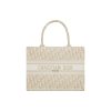 디올 미디움 북 토트백 화이트 골드 톤 오블리크 M1296ZTQR-M981 #37*16*28cm