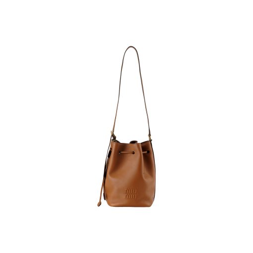 미우 미우 레더 버킷백 코냑 5BE090-2CRM-F0046-V-OOO #16*14*22.5cm