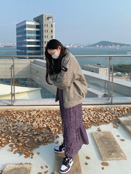 조던 1 레트로 하이 OG 코트 퍼플 2020 575441-500 photo review