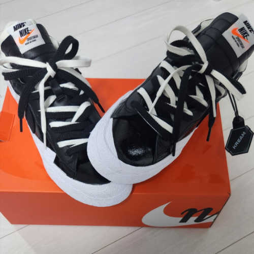 나이키 x 사카이 블레이저 로우 블랙 페이턴트 레더 DM6443-001 photo review