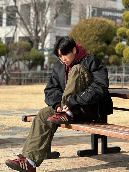 아디다스 x 웨일스 보너 나일론 삼바 폭스 브라운 샌디 베이지 IE0579 photo review